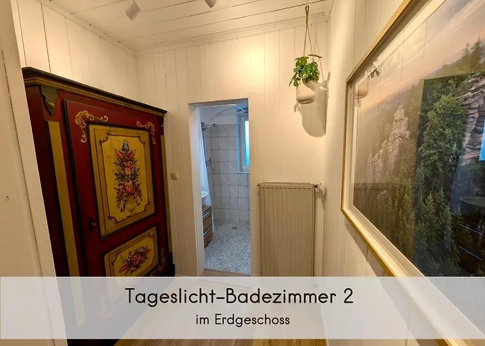 Waldhaeuschen - Bis 10 Personen, 4 Schlafzimmer, 2 Baeder, Tischkicker, Kostenlose Parkplaetze, Wlan, Smart-tvs * Mehlmeisel