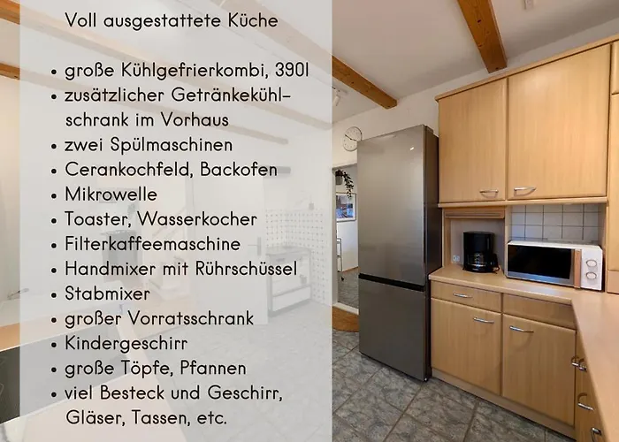 Waldhaeuschen - Bis 10 Personen, 4 Schlafzimmer, 2 Baeder, Tischkicker, Kostenlose Parkplaetze, Wlan, Smart-tvs