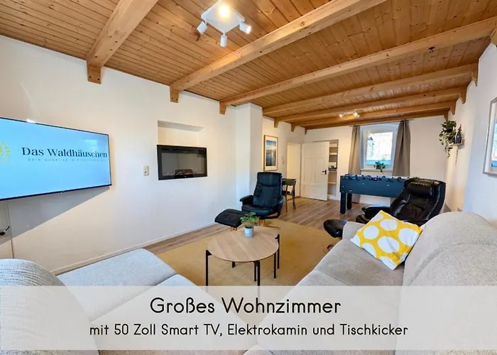 Waldhaeuschen - Bis 10 Personen, 4 Schlafzimmer, 2 Baeder, Tischkicker, Kostenlose Parkplaetze, Wlan, Smart-tvs بيت للعطل Mehlmeisel