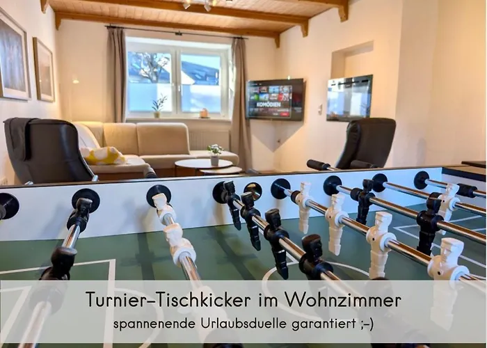 بيت للعطل Waldhaeuschen - Bis 10 Personen, 4 Schlafzimmer, 2 Baeder, Tischkicker, Kostenlose Parkplaetze, Wlan, Smart-tvs *